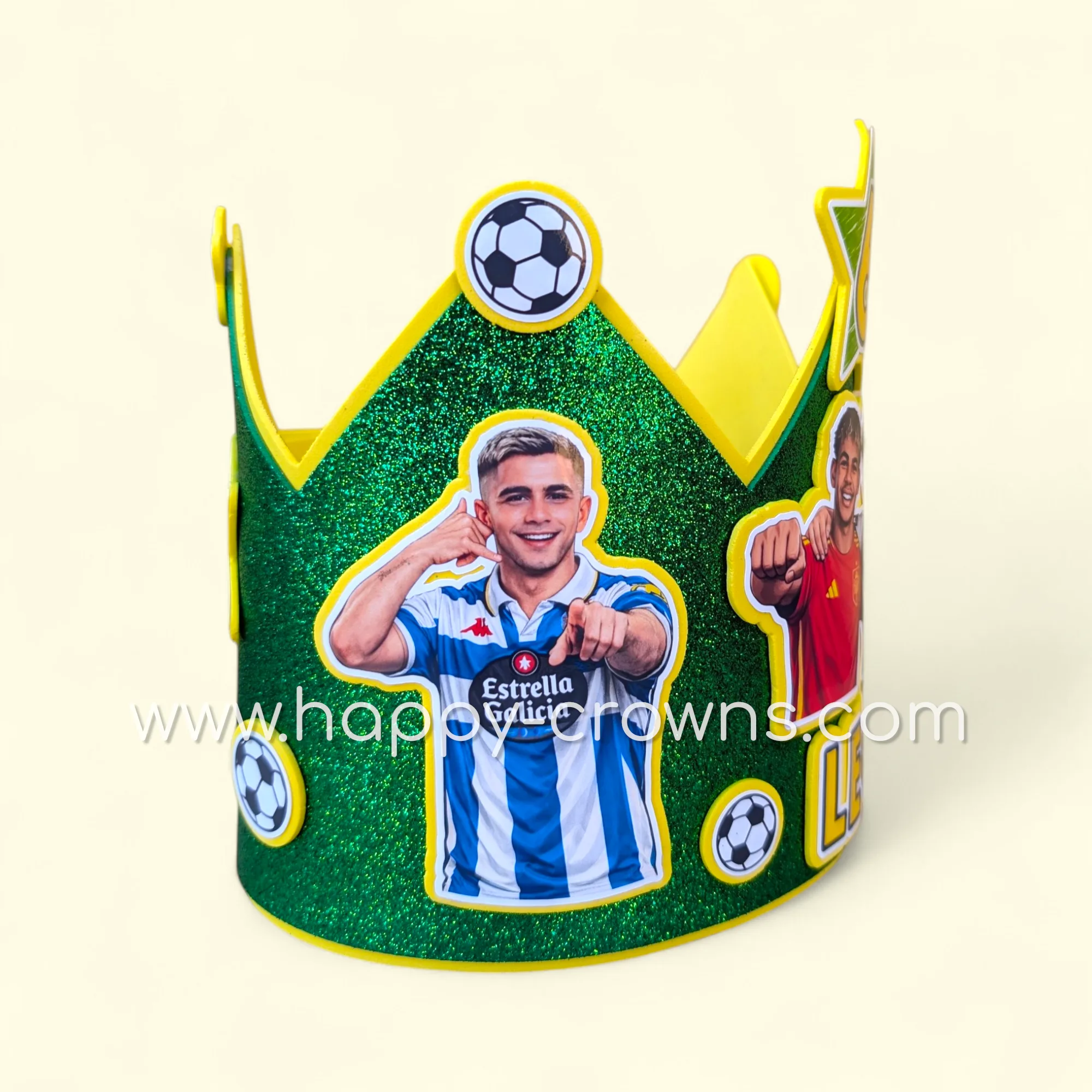 Corona de cumpleaños Fútbol personalizada — 3