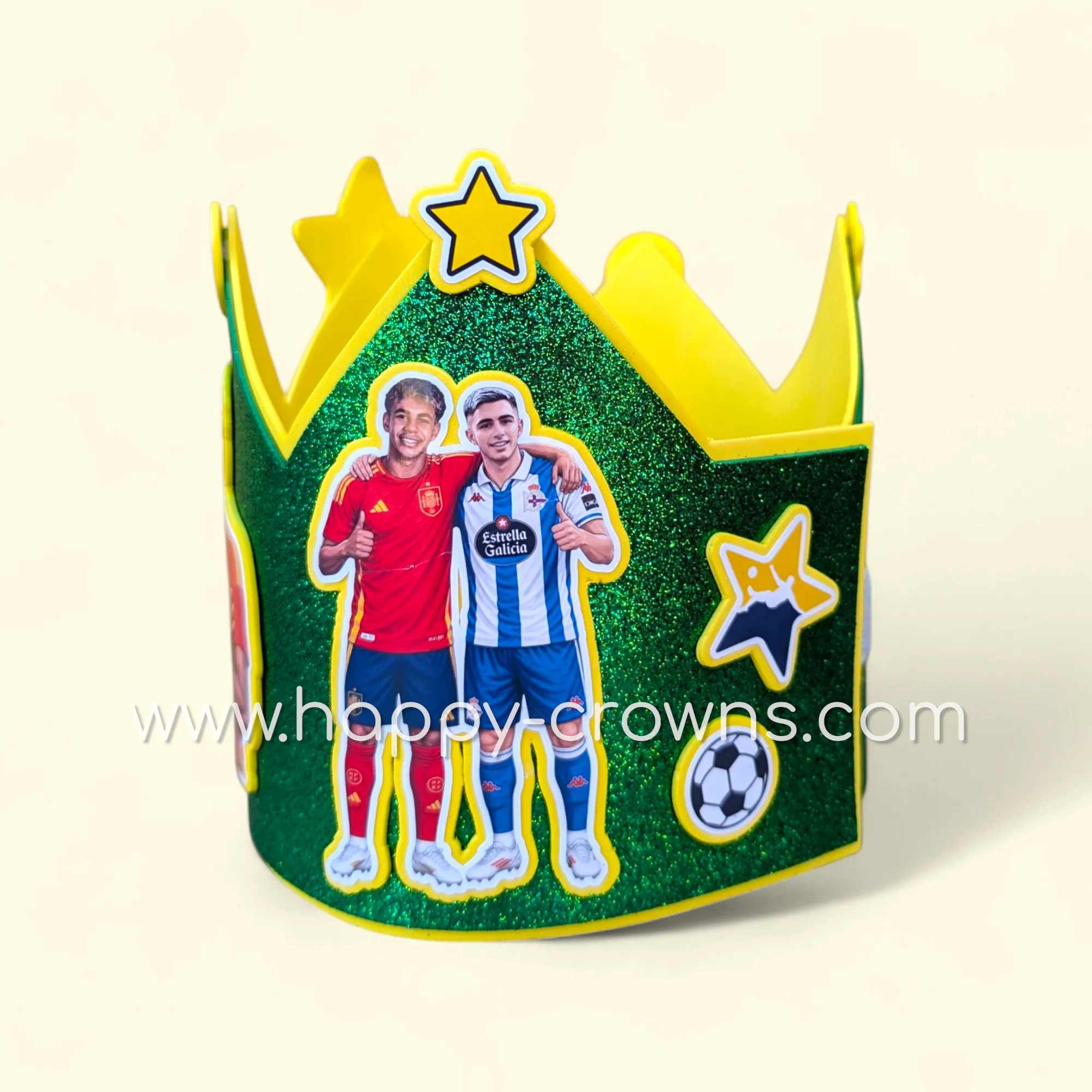 Corona de cumpleaños Fútbol personalizada — 4