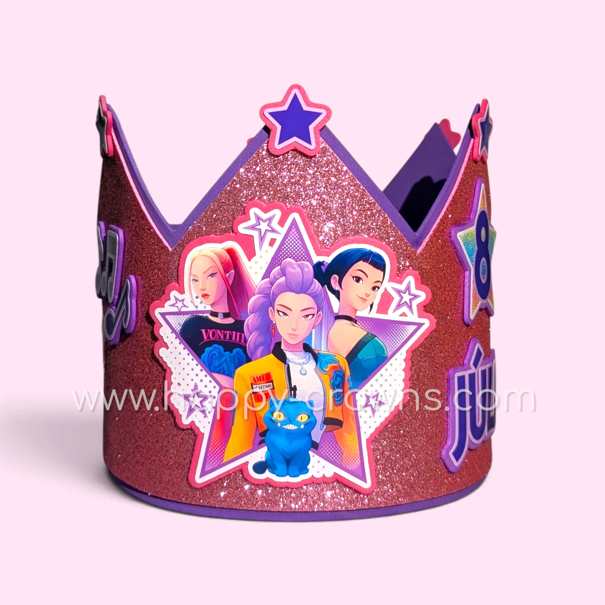 Corona de cumpleaños Huntrix K-Pop personalizada — 3