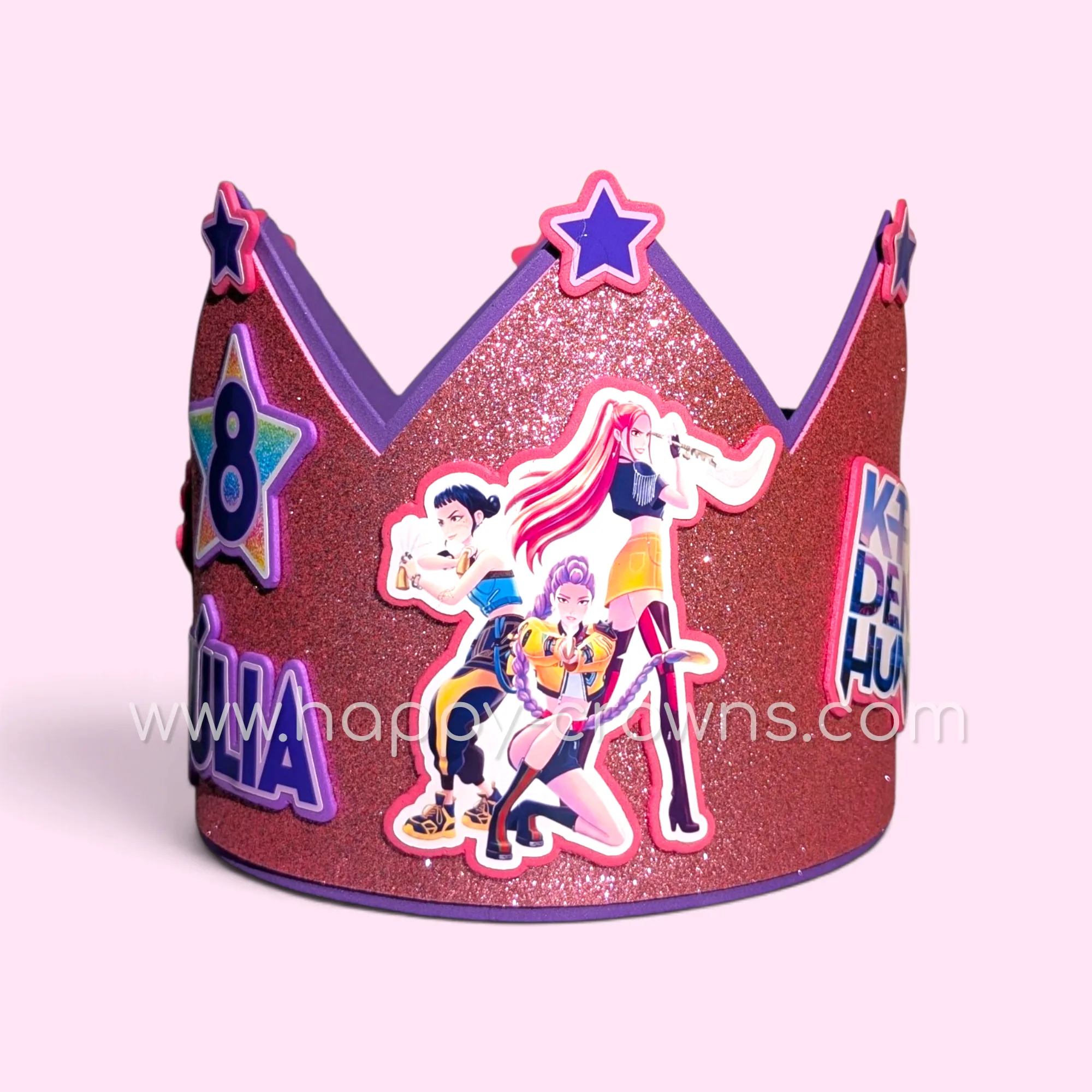 Corona de cumpleaños Huntrix K-Pop personalizada — 4