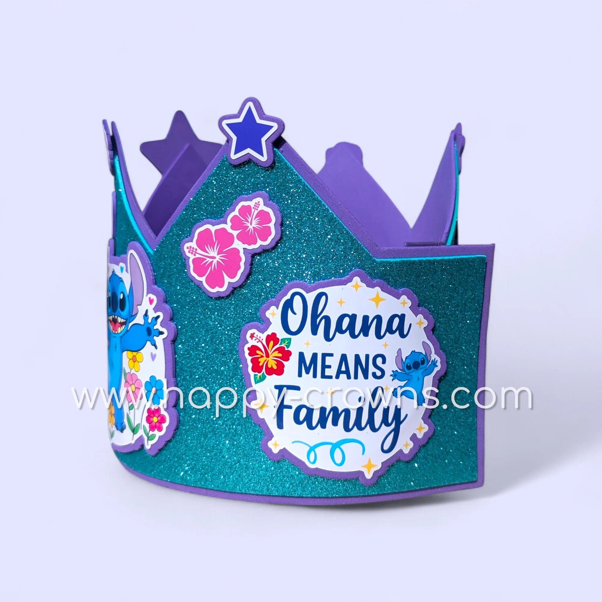 Corona de cumpleaños Stitch y Angel personalizada — 4