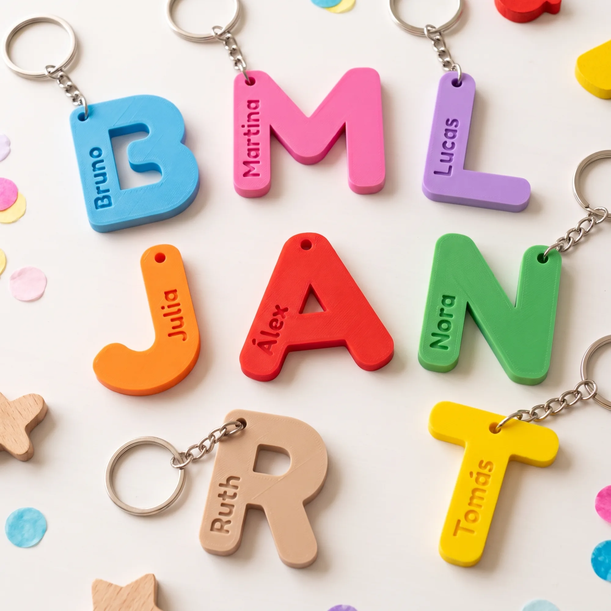 Llavero Personalizado con Inicial y Nombre